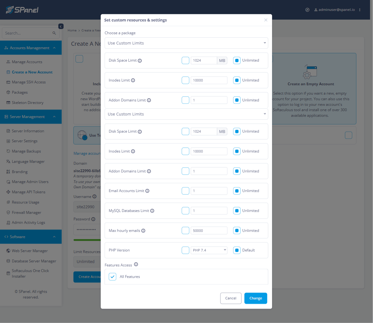 Spanel Features: Unlocking Advanced Website Management Tools